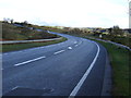 Sharp bend in the A69 in CA8 2QZ