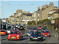 Traffic on Ellon Road, Aberdeen in AB23 8EA