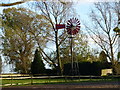 Small red windmill at Wype Mere Farm on Wype Drove, Whittlesey in PE7 2HG