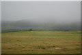 Farmland in mist in LA17 7UN