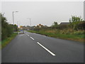 The B6345 road entering Amble in NE65 0GB