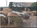 Derelict barn and old bales, west of Wicken in CB7 5YE