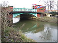 River Roding: A124 London Road bridge in Barking in IG11 8PZ