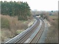 Railway line, looking South in OX7 6PU