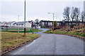 Road junction on the outskirts of Dundee in DD4 0PQ