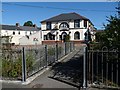 Footbridge across the River Sirhowy, Dukestown, Tredegar in NP22 4EF