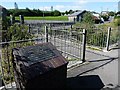 Footbridge and plaque, Dukestown, Tredegar in NP22 4EF