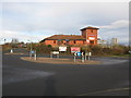 Roundabout on Stroud Road, East Kilbride in G75 0TD