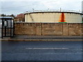 Gasholder on the north side of Cardiff Road, Barry in CF63 2NW