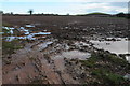 Wet ploughed field in HR1 3ER