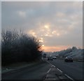 The A41 on a cold December morning in HP4 3AR