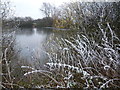 Fishing lake in winter in PE15 0DZ