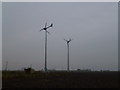 Small wind turbines near Mudd's Farm, Three Holes in PE14 9JU