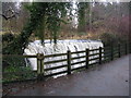Weir on the Auldhouse Burn in Rouken Glen Park in G77 6QX