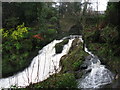 Waterfall on the Auldhouse Burn in Rouken Glen Park in G77 6QX