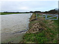 Heavy flooding at the base of Burnt Hill near Coveney in CB6 2FY