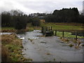 Another photo of the footbridge across the flooded winterbourne in SN8 2FU