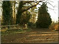Footpath that leads to Hasketon Manor and beyond in IP12 4LZ