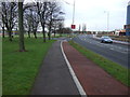 Cycle path beside the B6280 in DL1 4NP