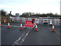 Road closed at Urlay Nook Level Crossing in TS16 0GS
