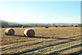 Bales in a field at Newtonmill in DD9 7PZ