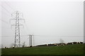 Pylons in the mist in LU7 9QB