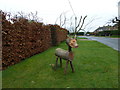 "Rudolph" on a grass verge at Bentworth in GU34 5LE