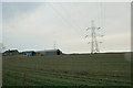 Pylon line to east of Mains of Blackhall Farm. in AB51 5TE