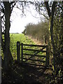Gate on a public footpath in MK18 1FJ