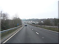 M27 westbound slip-road at Junction 9 in SO31 1DT