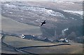 A low flying jet over Ladhope in the Yarrow Valley in TD7 5NE