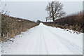 Willingham Road in the snow in Fillingham