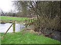 Footbridge over the River Ebble near Odstock Church in SP5 4HP