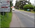 Destinations sign, Kingshill Road, Dursley in GL11 6HE