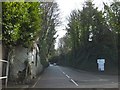 Road cutting on St Clement's Hill, Truro in TR1 1UR