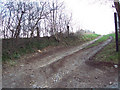 Footpath to Lodge Farm from Howgare Road in SP5 5HQ