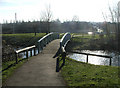 Ornamental Bridge over Lake on footpath to Friern Bridge Trading Estate, N11 in N11 3NH