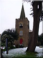Snow-dusted St Dunstan's in TW13 4TB