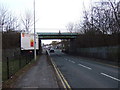 Railway bridge over Orford Road in WA1 3JJ
