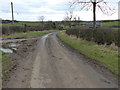 Country lane near Glooston Lodge in Glooston