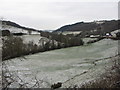View over the Rhiw Valley after a dusting of snow in SY21 8BG