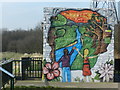 Mural on Didsbury Sluice Station in M20 5GB