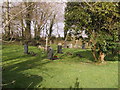 Recent graves in St. Davids Church yard Henllan Amgoed in SA34 0SL