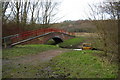 Footbridge and ford across the Bourn Brook, Woodgate Valley Country Park in B32 1SD