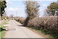 Lane passing Prospect Farm in SP11 7DA