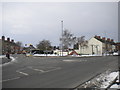 Mini roundabout and village green, Ellistown in LE67 1EW