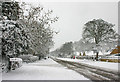 Burford Road, Carterton in the snow. in OX18 3AX