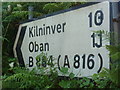 Clachan: corrected sign on the B844 in PA34 4RH