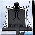 Pub sign for the Green Man in CM3 1BA