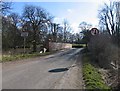 Road from Great Dalby crosses the brook at Ashby Folville in LE14 2TG